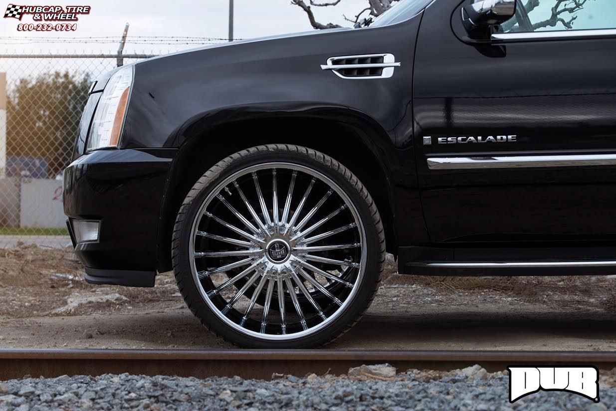 vehicle gallery/cadillac escalade dub suave s140  Chrome wheels and rims