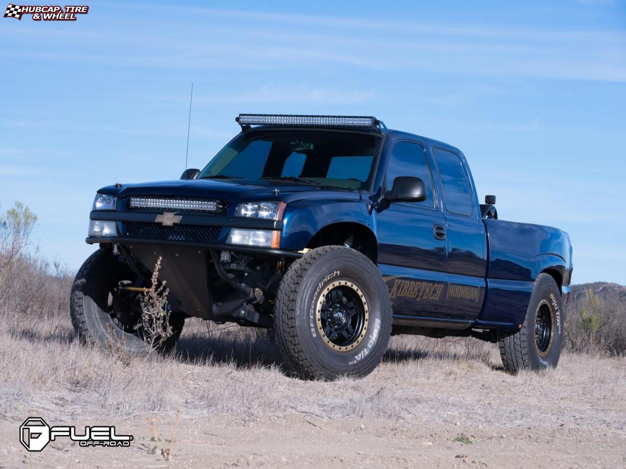 vehicle gallery/chevrolet silverado fuel anza d558 0X0  Matte Anthracite w/ Black Ring wheels and rims