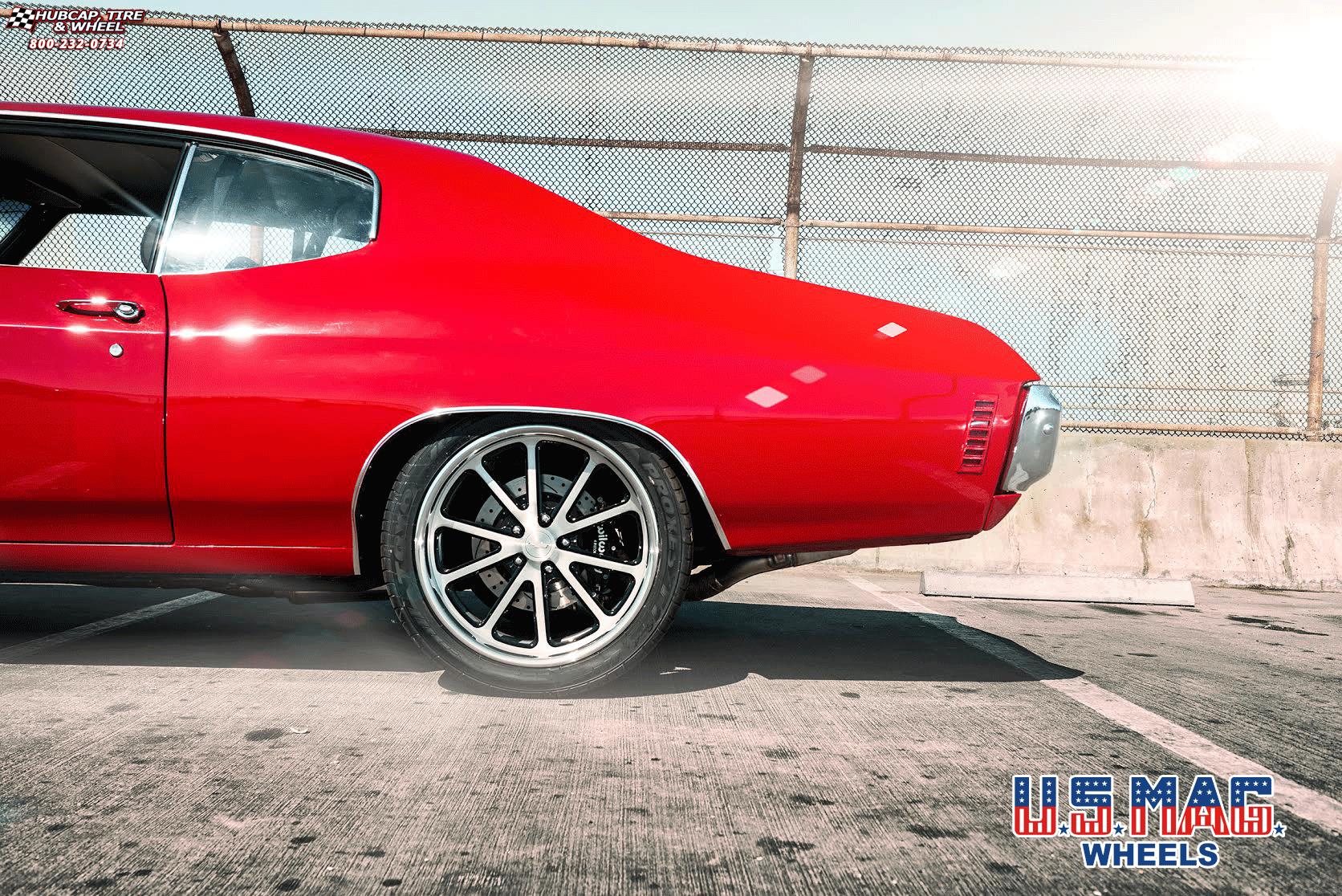 vehicle gallery/chevrolet chevelle us mags rambler u425 20X9  Brushed Face, Hi Luster Windows wheels and rims