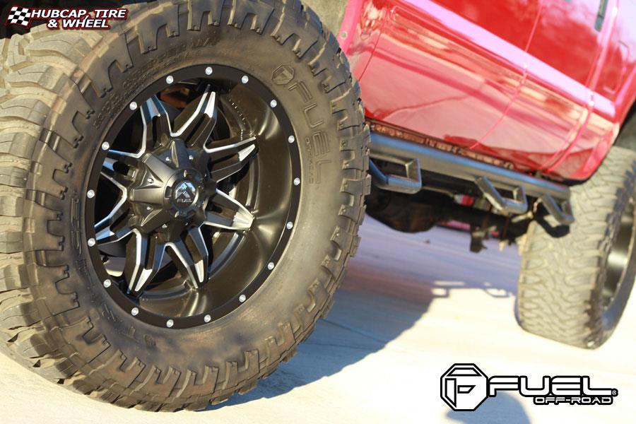 vehicle gallery/ford f 350 fuel lethal d567 0X0  Black & Milled wheels and rims