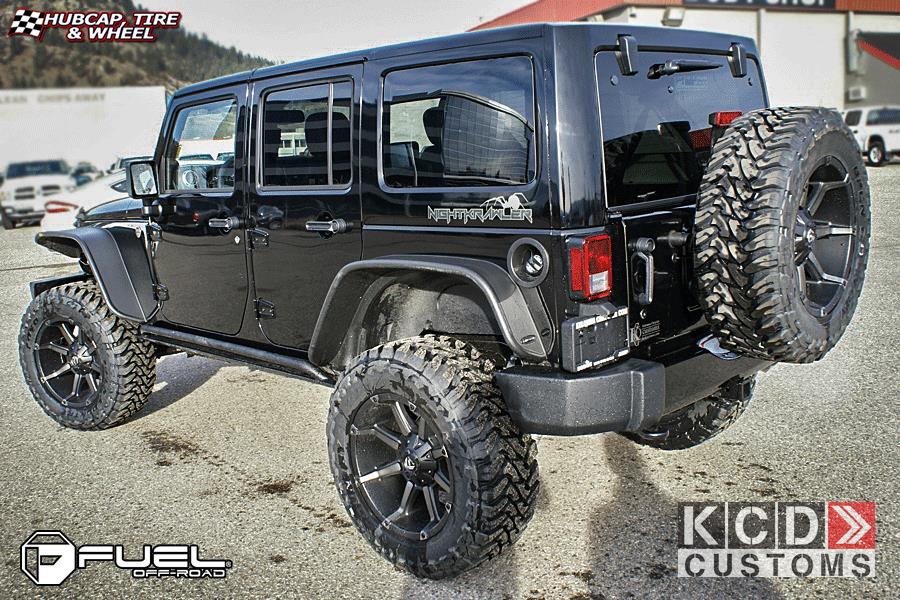 vehicle gallery/jeep wrangler fuel coupler d556 0X0  Black & Machined with Dark Tint wheels and rims