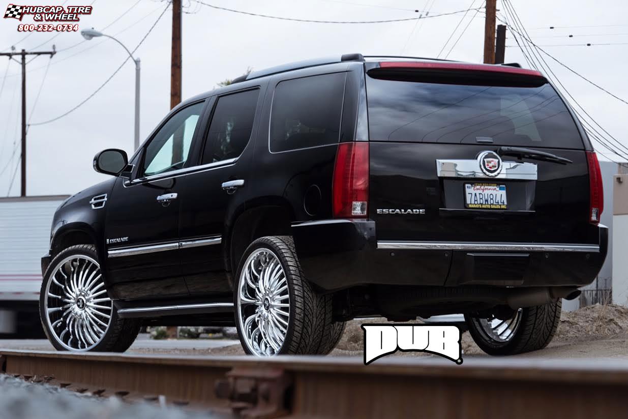 vehicle gallery/cadillac escalade dub suave s140  Chrome wheels and rims