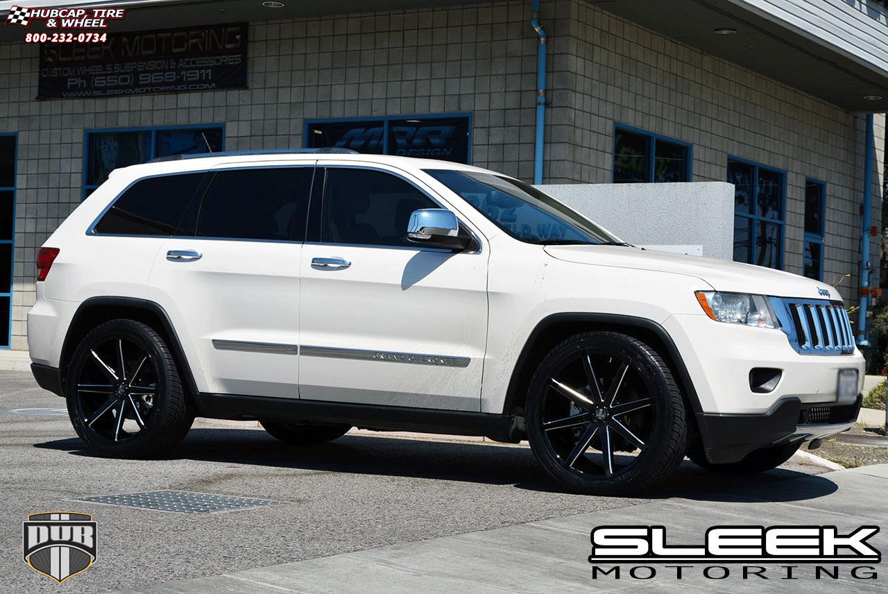 vehicle gallery/jeep grand cherokee dub push s109  Gloss Black & Milled wheels and rims