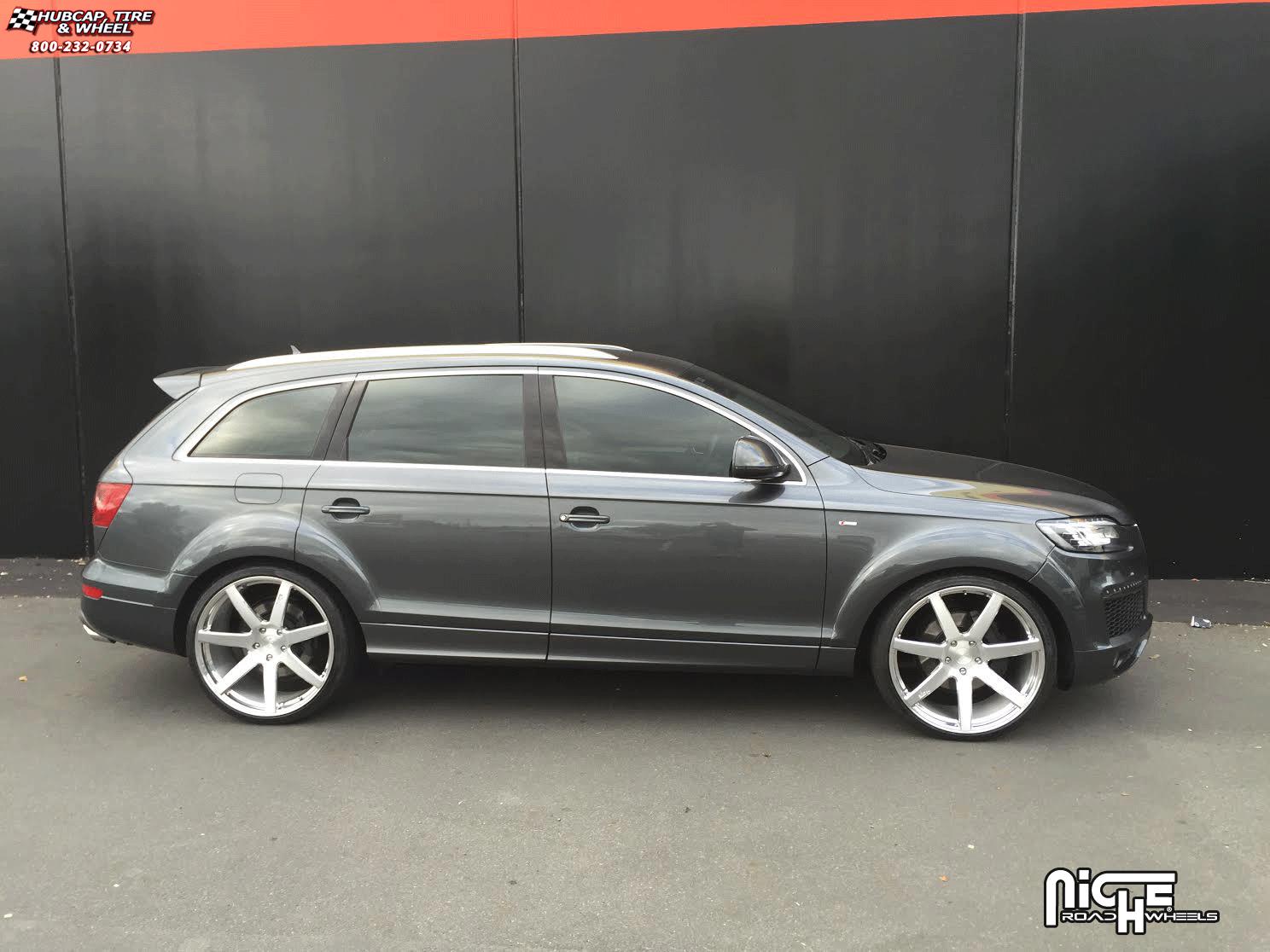 vehicle gallery/audi q7 niche verona  Brushed Face | Hi Luster Polished Windows | Brushed Barrel wheels and rims