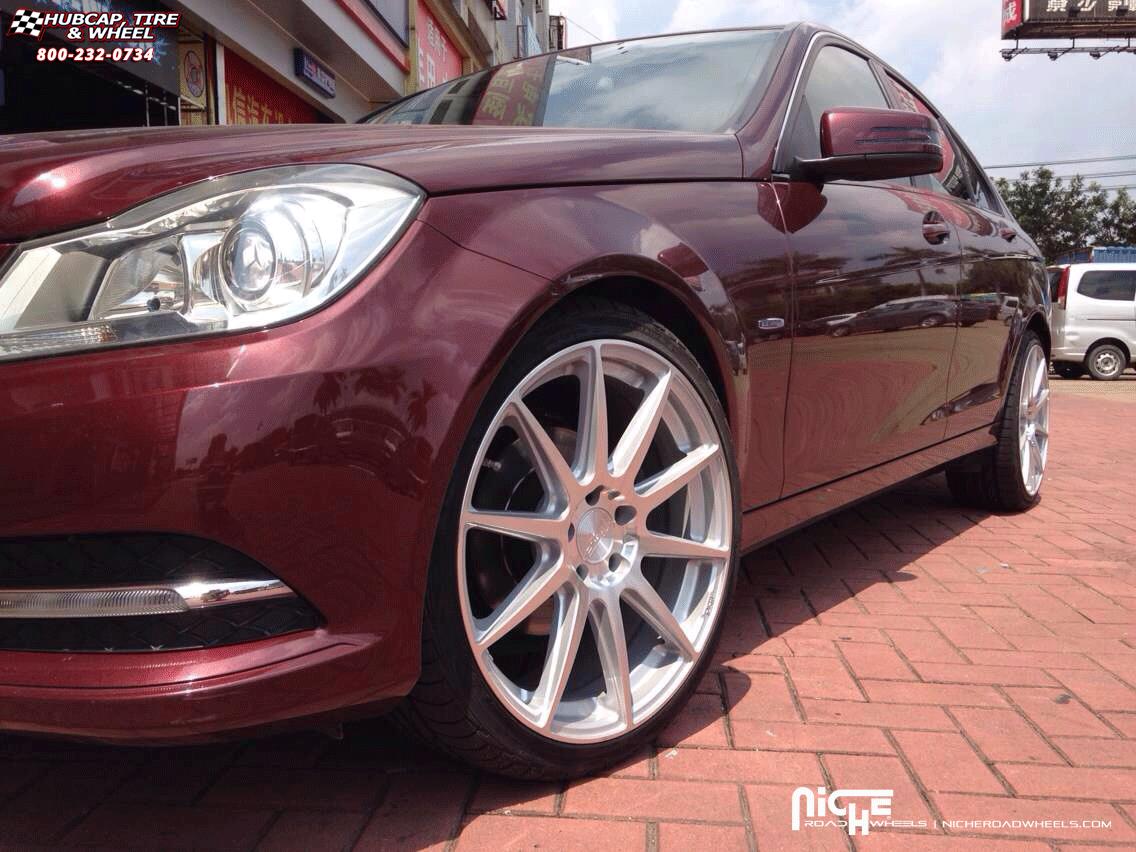 vehicle gallery/mercedes benz c180 niche essen m146  Silver & Machined wheels and rims