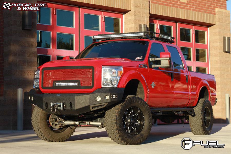 vehicle gallery/ford f 350 fuel lethal d567 0X0  Black & Milled wheels and rims