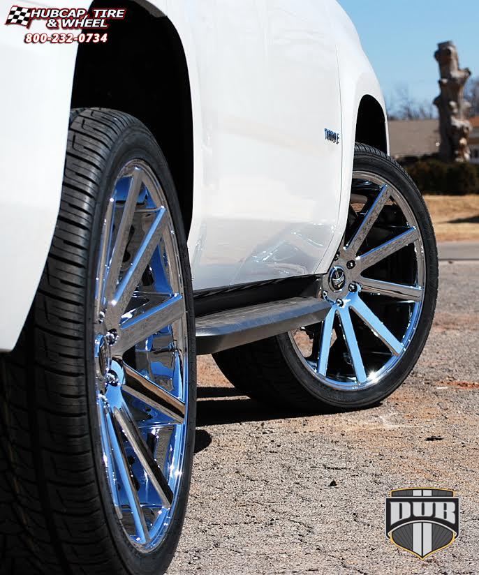 vehicle gallery/chevrolet tahoe dub shot calla s120  Chrome wheels and rims