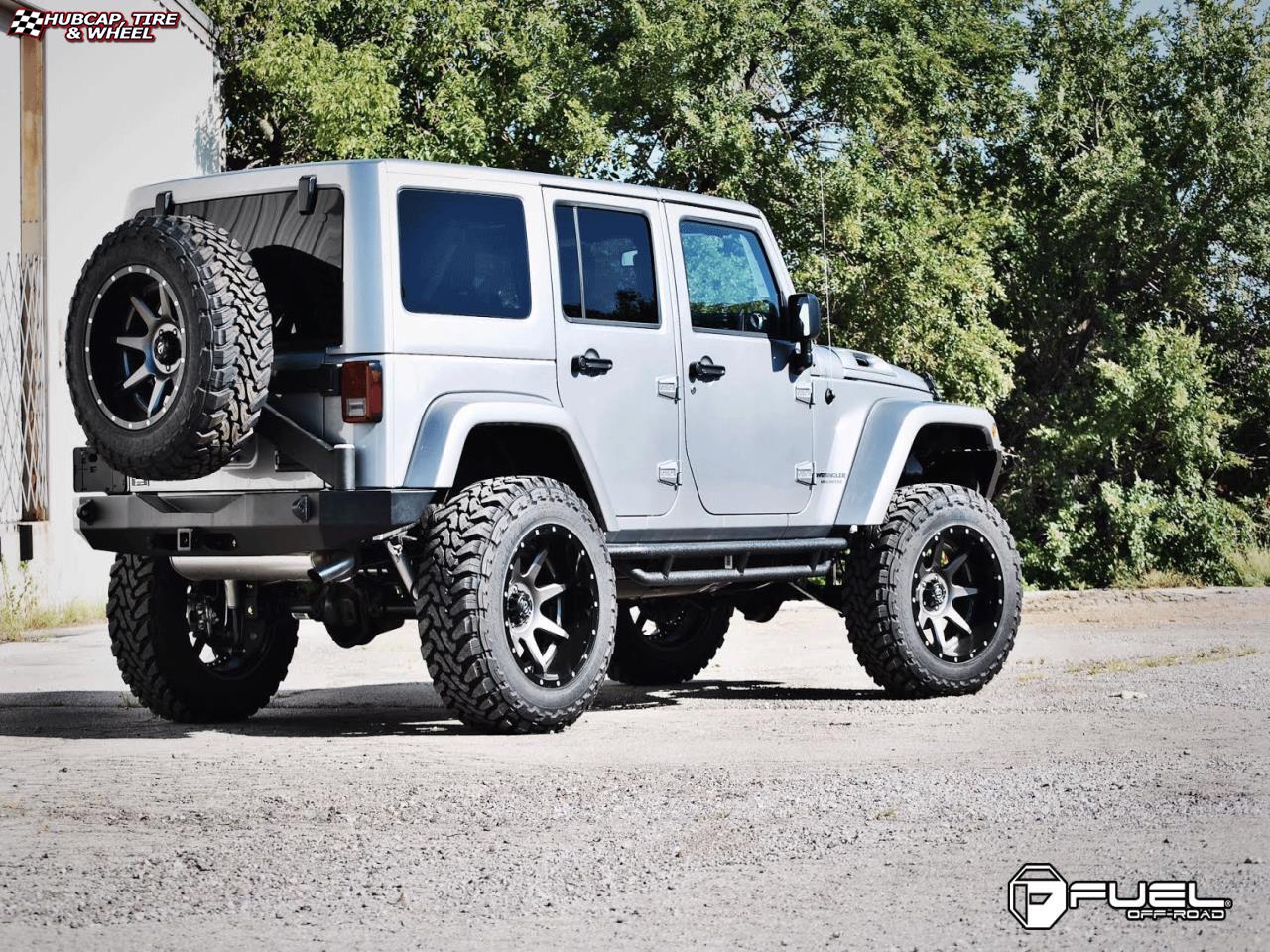 vehicle gallery/jeep wrangler fuel rampage d238 20X12  Anthracite center, gloss black lip wheels and rims