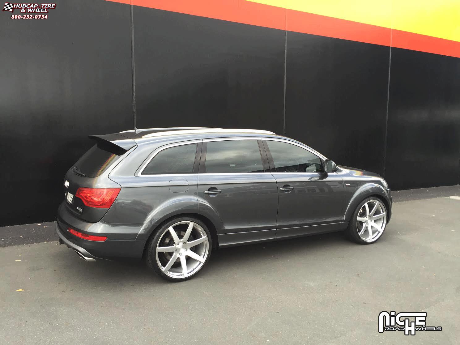 vehicle gallery/audi q7 niche verona  Brushed Face | Hi Luster Polished Windows | Brushed Barrel wheels and rims