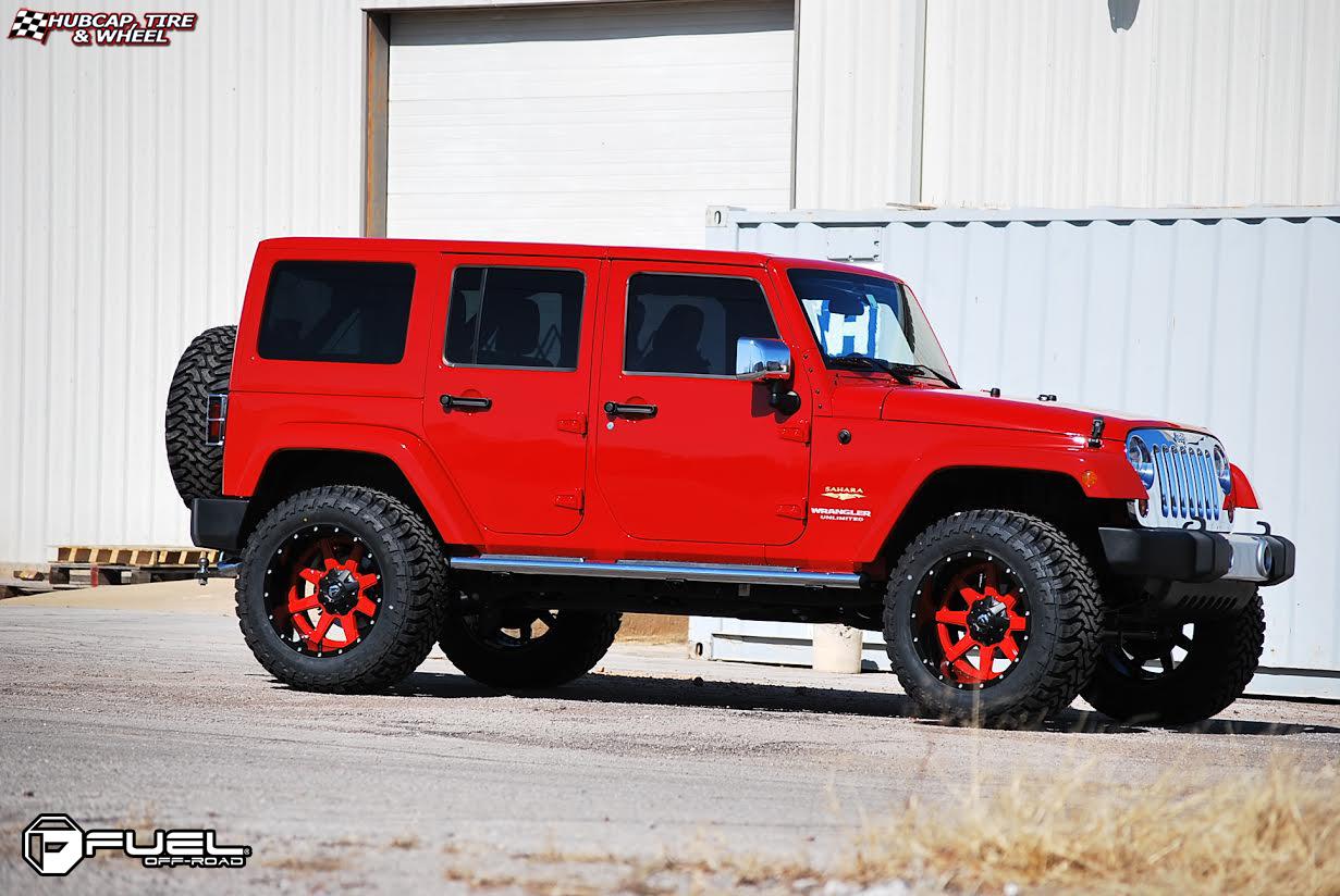 vehicle gallery/jeep wrangler fuel maverick d537 0X0  Matte Black & Machined Face wheels and rims