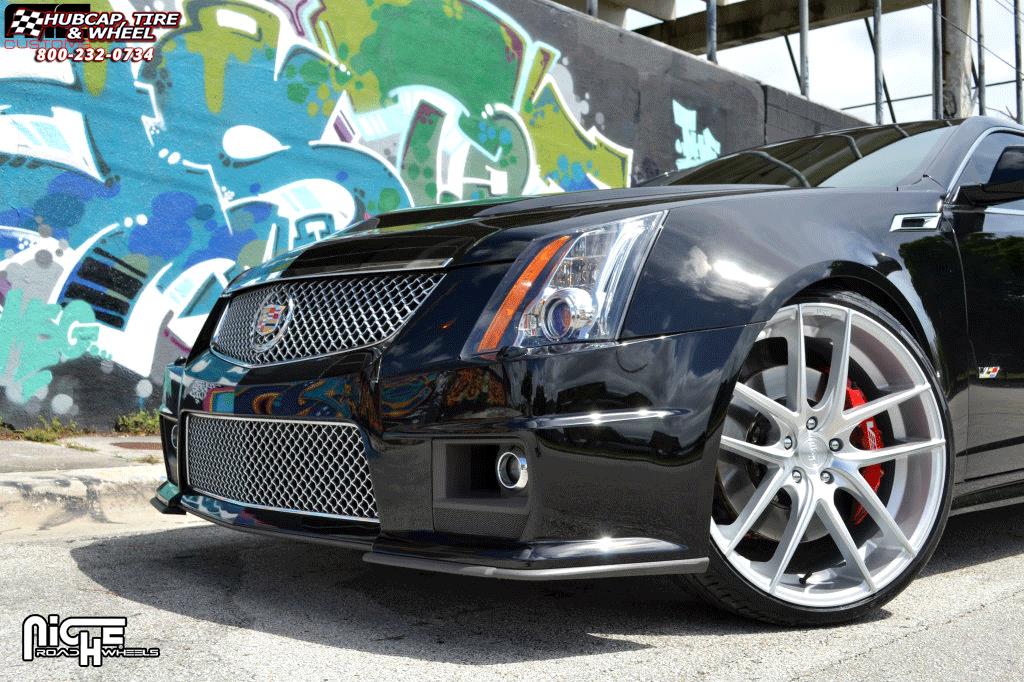 vehicle gallery/cadillac cts v niche targa m131  Silver & Machined wheels and rims