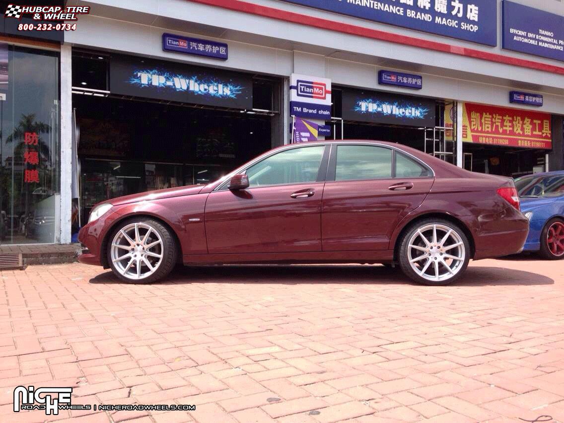 vehicle gallery/mercedes benz c180 niche essen m146  Silver & Machined wheels and rims