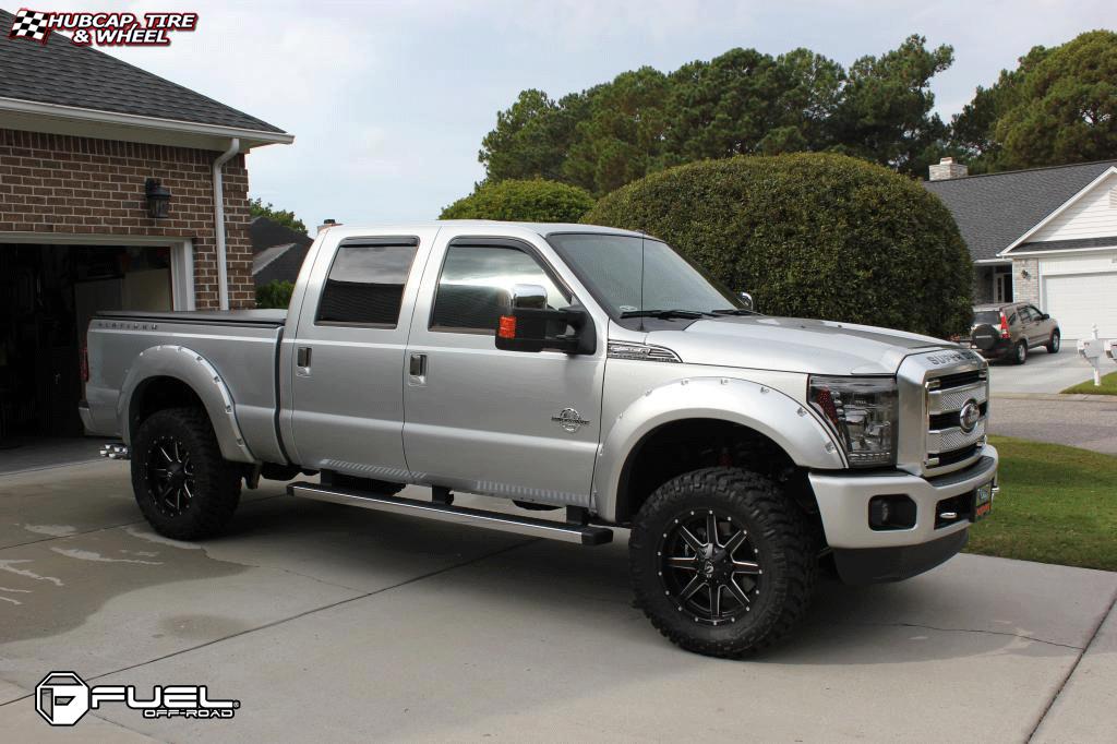 vehicle gallery/ford f 250 fuel maverick d538 0X0  Black & Milled wheels and rims