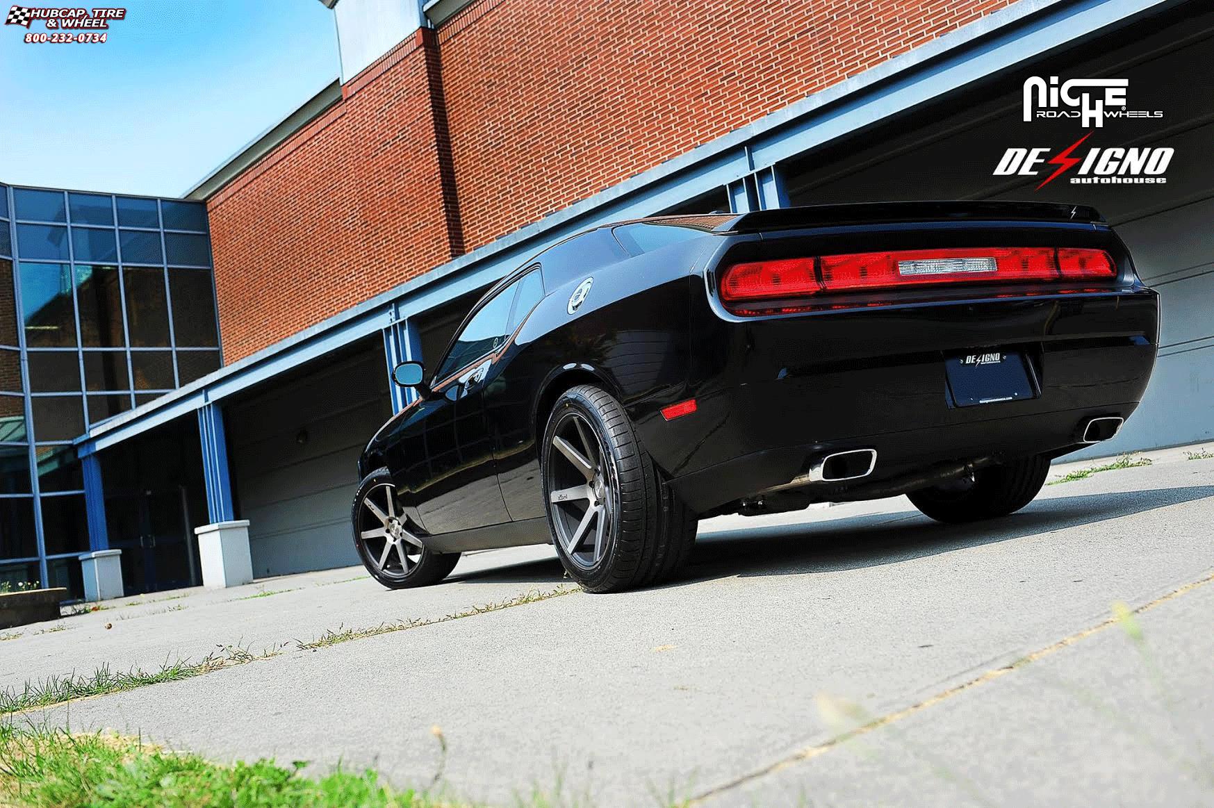 vehicle gallery/dodge challenger niche verona m150 20x9  Black & Machined with Dark Tint wheels and rims