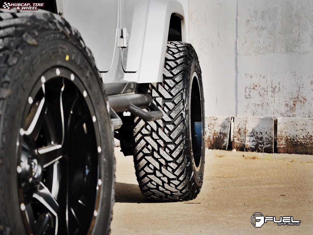 vehicle gallery/jeep wrangler fuel maverick d262 0X0  Black & Milled wheels and rims