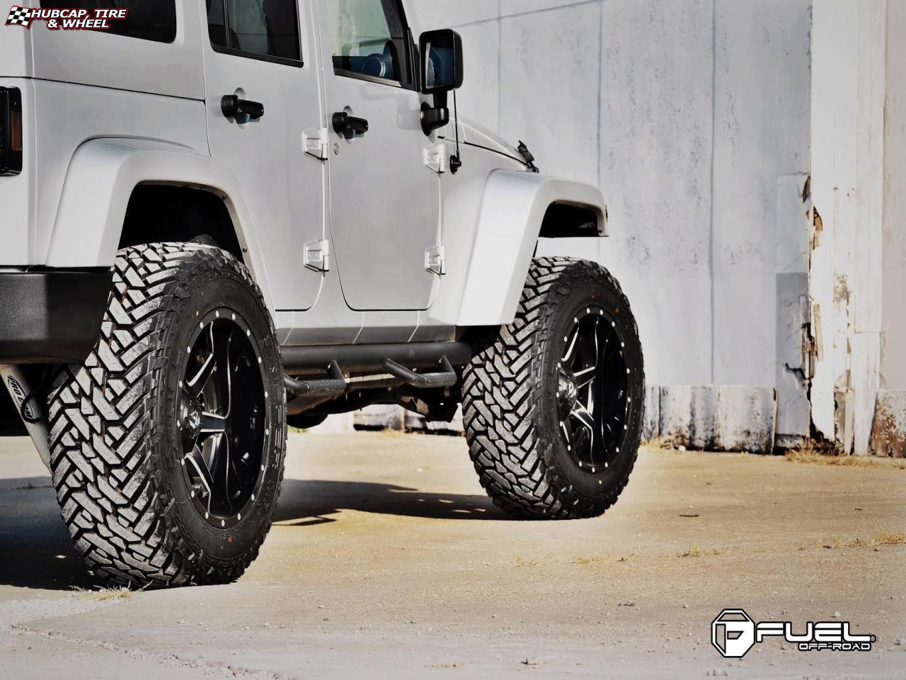 vehicle gallery/jeep wrangler fuel maverick d262 0X0  Black & Milled wheels and rims