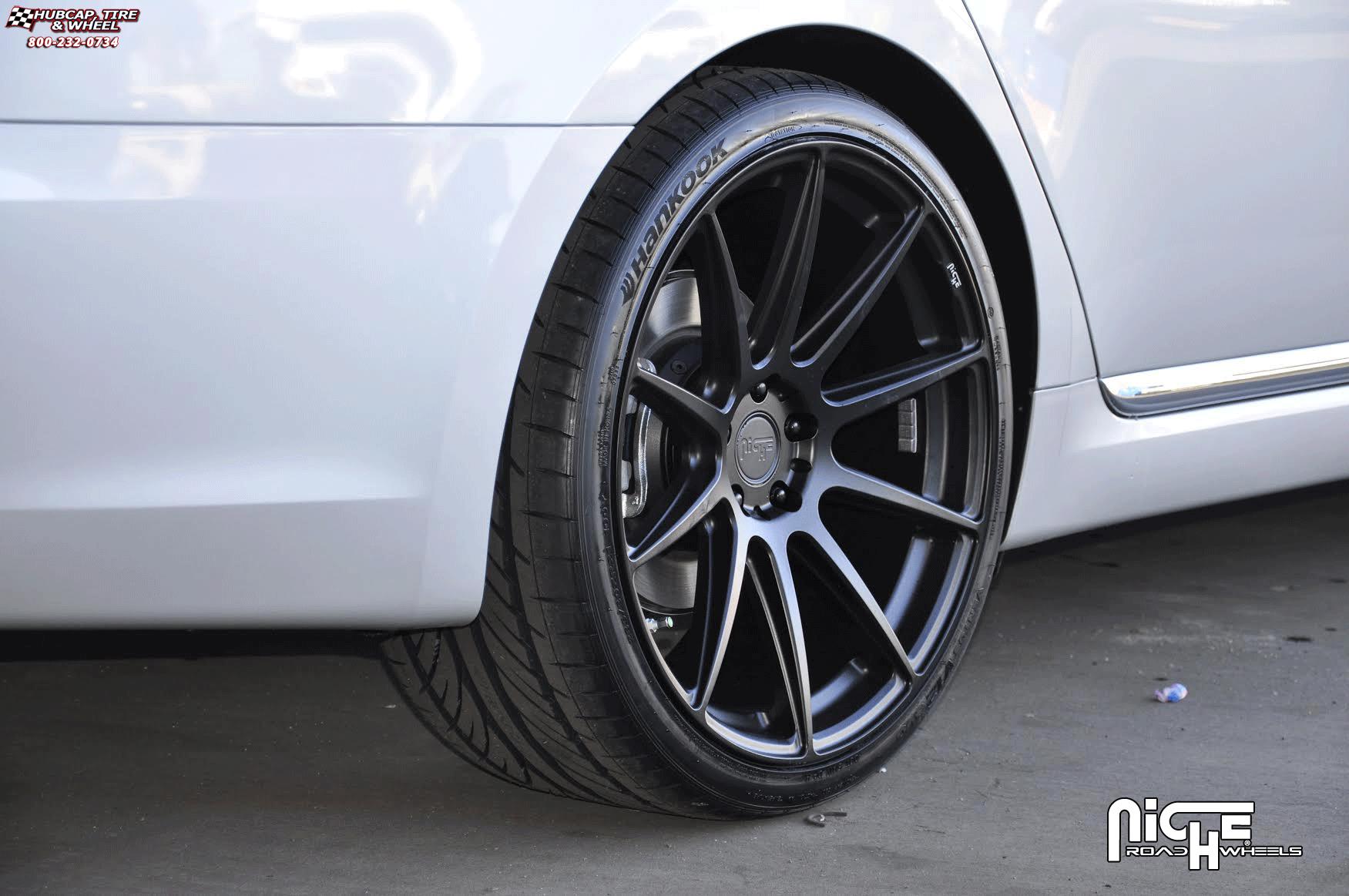 vehicle gallery/hyundai equus niche essen m147 21x9  Matte Black wheels and rims