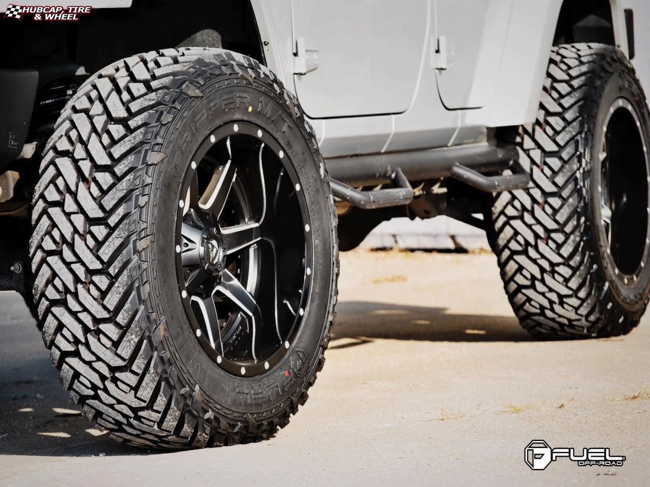 vehicle gallery/jeep wrangler fuel maverick d262 0X0  Black & Milled wheels and rims