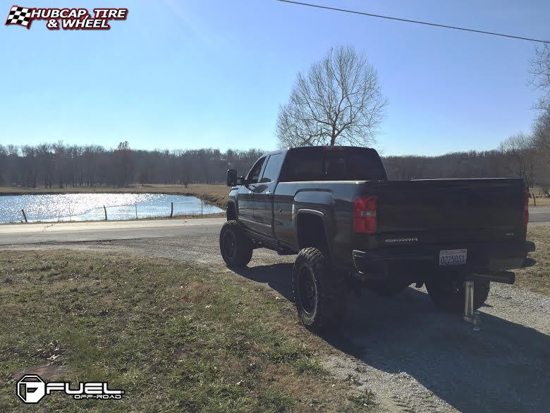 vehicle gallery/gmc sierra fuel hostage iii d568 0X0  Matte Anthracite w/ Black Ring wheels and rims