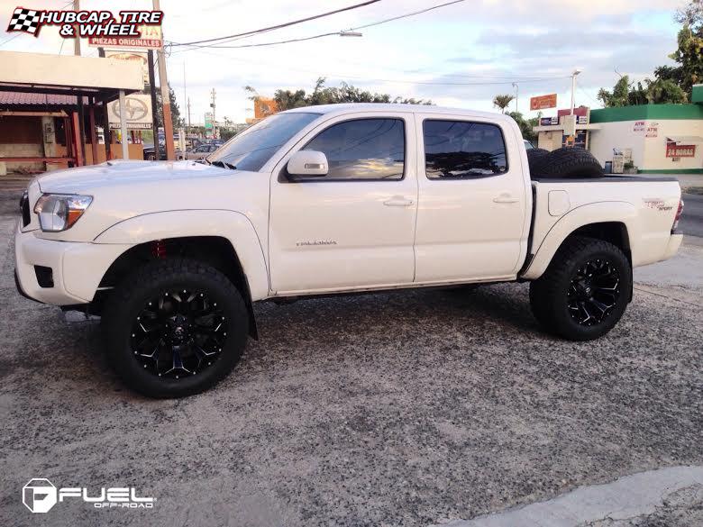 vehicle gallery/toyota tacoma fuel assault d546 0X0  Black & Milled wheels and rims