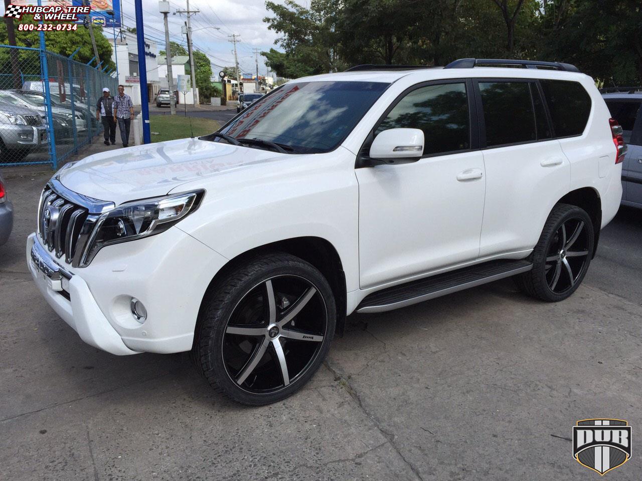 vehicle gallery/toyota prado dub rio 6 s113  Black & Machined wheels and rims