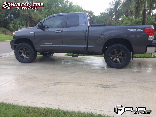 vehicle gallery/toyota tundra fuel beast d564 0X0  Black & Machined with Dark Tint wheels and rims