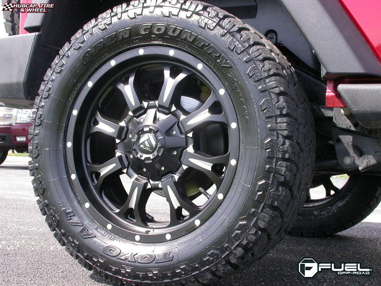 vehicle gallery/jeep wrangler fuel krank d517 0X0 Matte Black & Milled wheels and rims