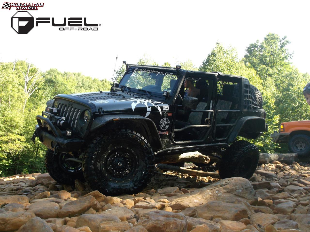 vehicle gallery/jeep wrangler fuel krank d517 0X0  Matte Black & Milled wheels and rims