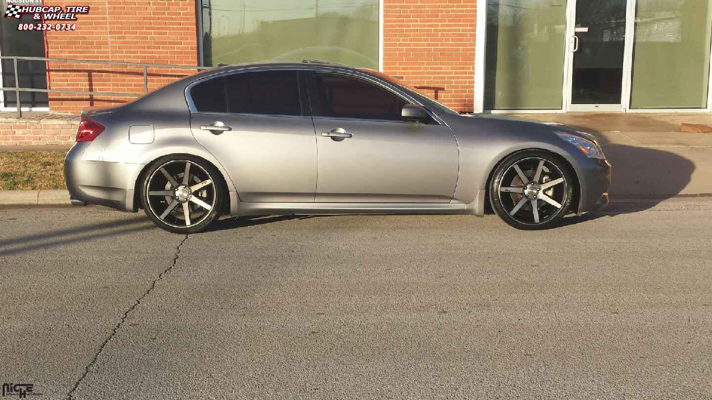 vehicle gallery/infiniti g35 niche verona m150 20x9  Black & Machined with Dark Tint wheels and rims