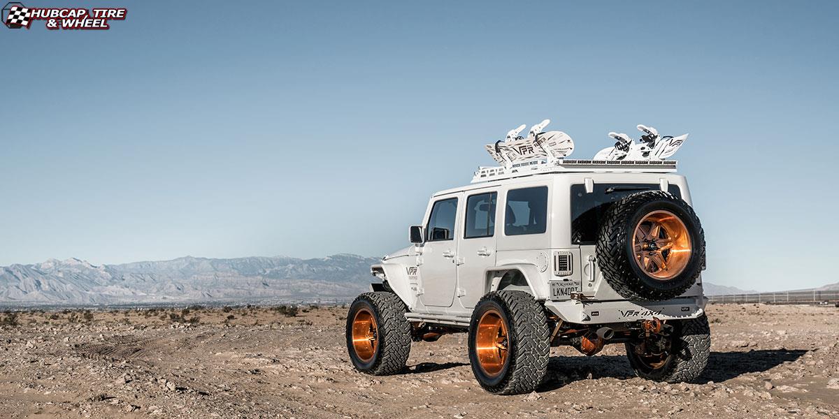 vehicle gallery/jeep wrangler fuel forged ff15 22X12  Brushed Gloss Transparent Copper wheels and rims