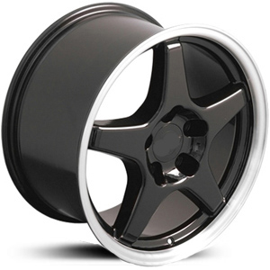 Corvette ZR1 Style (CV01)  Wheels Machined Black