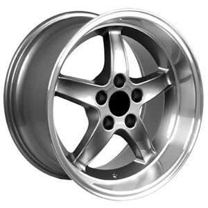 Fits Ford Mustang Cobra Style 5 Lug (FR04)  Wheels Gunmetal Deep Dish