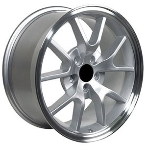 Fits Ford Mustang FR500 Style (FR05)  Wheels Silver Machined Lip