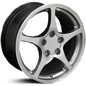 Chevy Corvette C5 Style (CV05) Hyper Silver Machined Lip