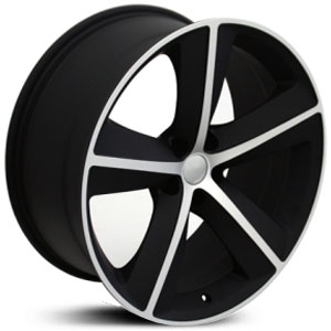 Dodge Challenger SRT Style (DG05)  Wheels Matte Black w/Machined Face