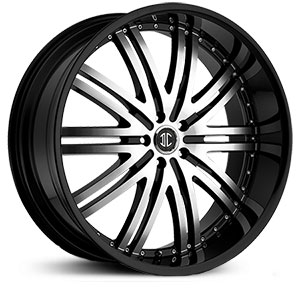 2Crave No.11  Wheels Glossy Black / Machined Face / Glossy Black Lip 