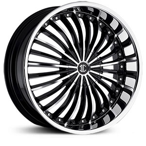 2Crave No.19  Wheels Glossy Black / Machined Face / Chrome Lip 