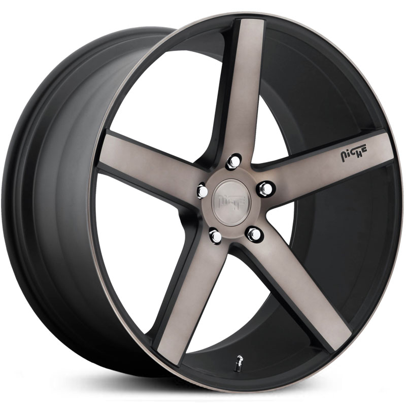 Niche M134 Milan  Wheels Black Machined Dark Tint DDT