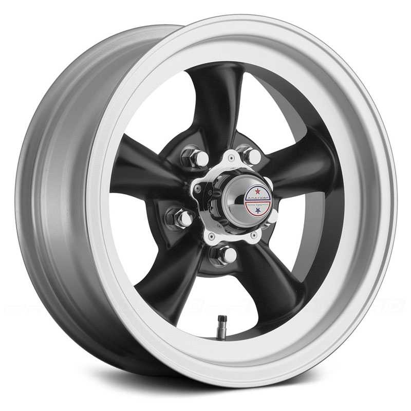 American Racing Vintage VN105 Torq Thrust D  Wheels Satin Black W/ Machined Lip