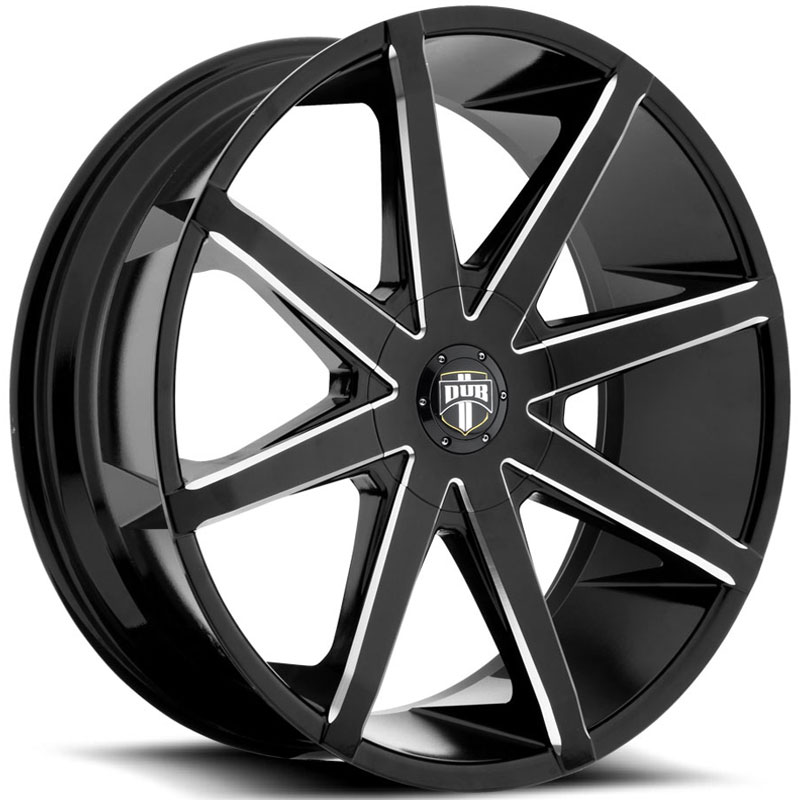 Dub Push S109  Wheels Gloss Black Milled