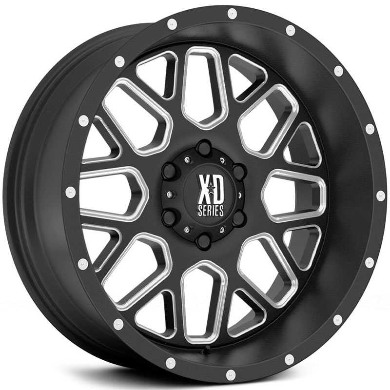 XD Series XD820 Grenade  Wheels Satin Black Black W/ Milling