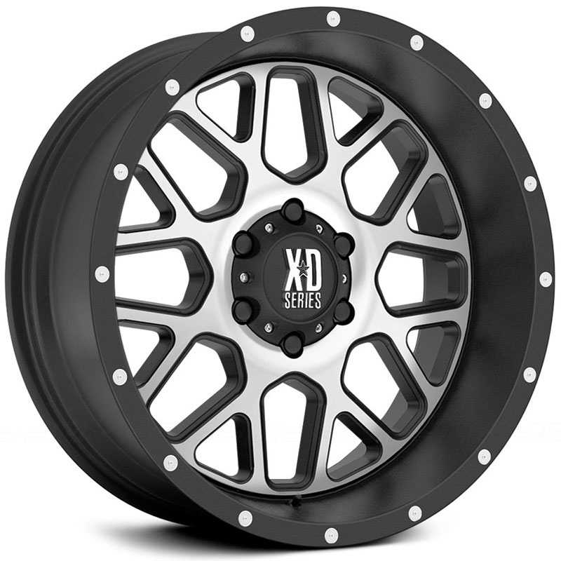 XD Series XD820 Grenade  Wheels Satin Black W/ Machined Face