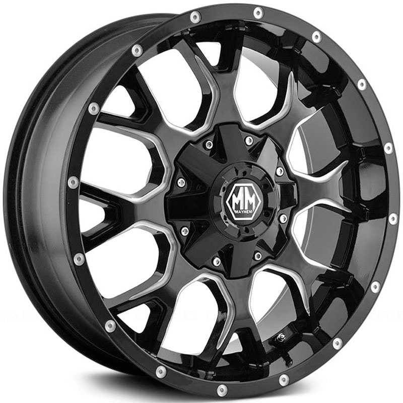 Mayhem  Warrior 8015  Wheels Black / Milled Spokes