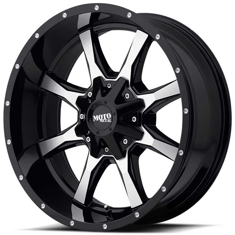 Moto Metal MO970  Wheels Gloss Black W/ Machined Face