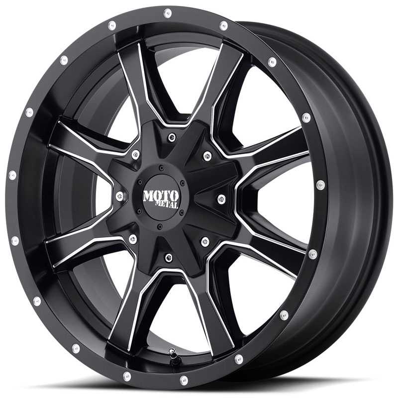 Moto Metal MO970  Wheels Satin Black W/ Milled Spokes