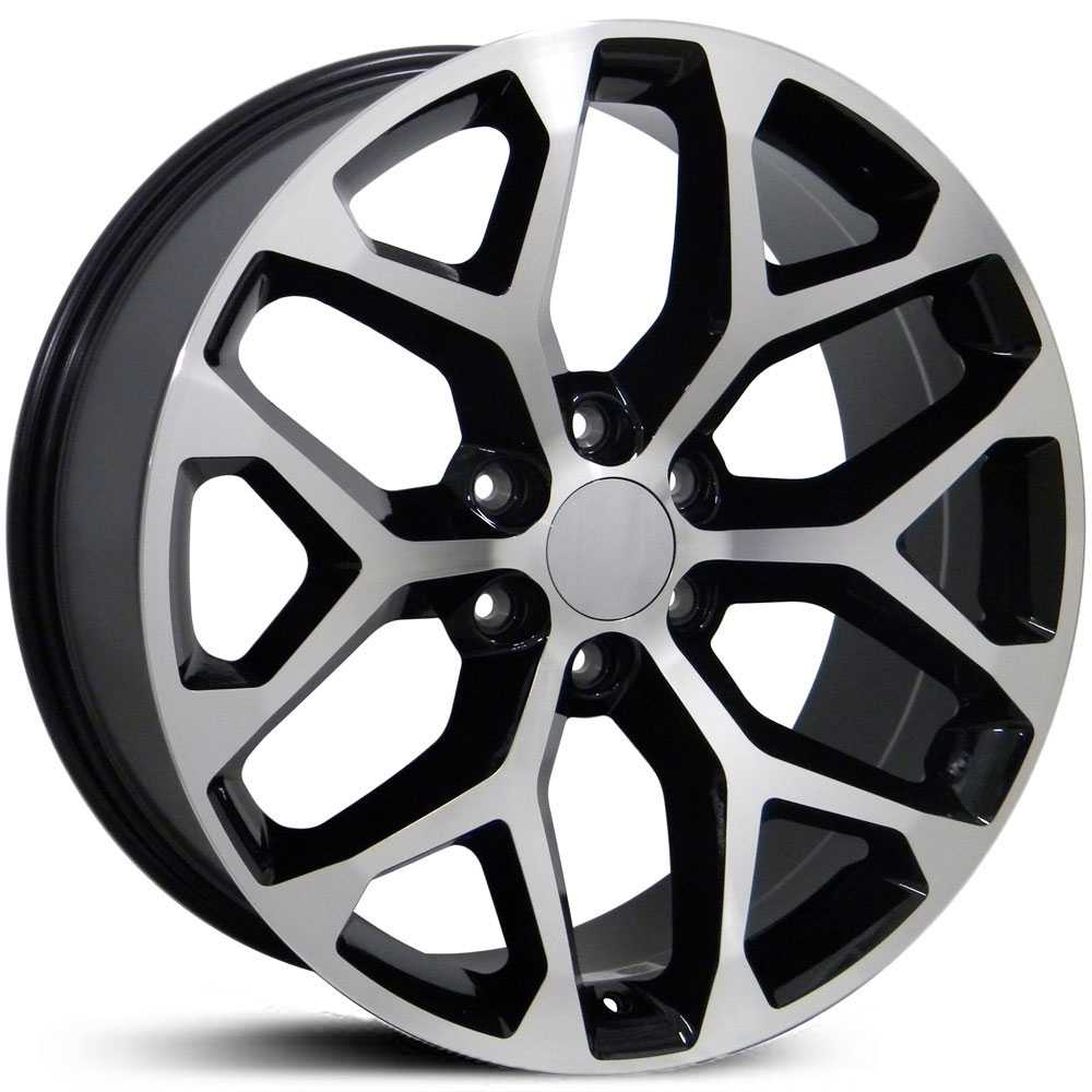 GMC Sierra 1500 Style (CV98)  Wheels Black Machined Face