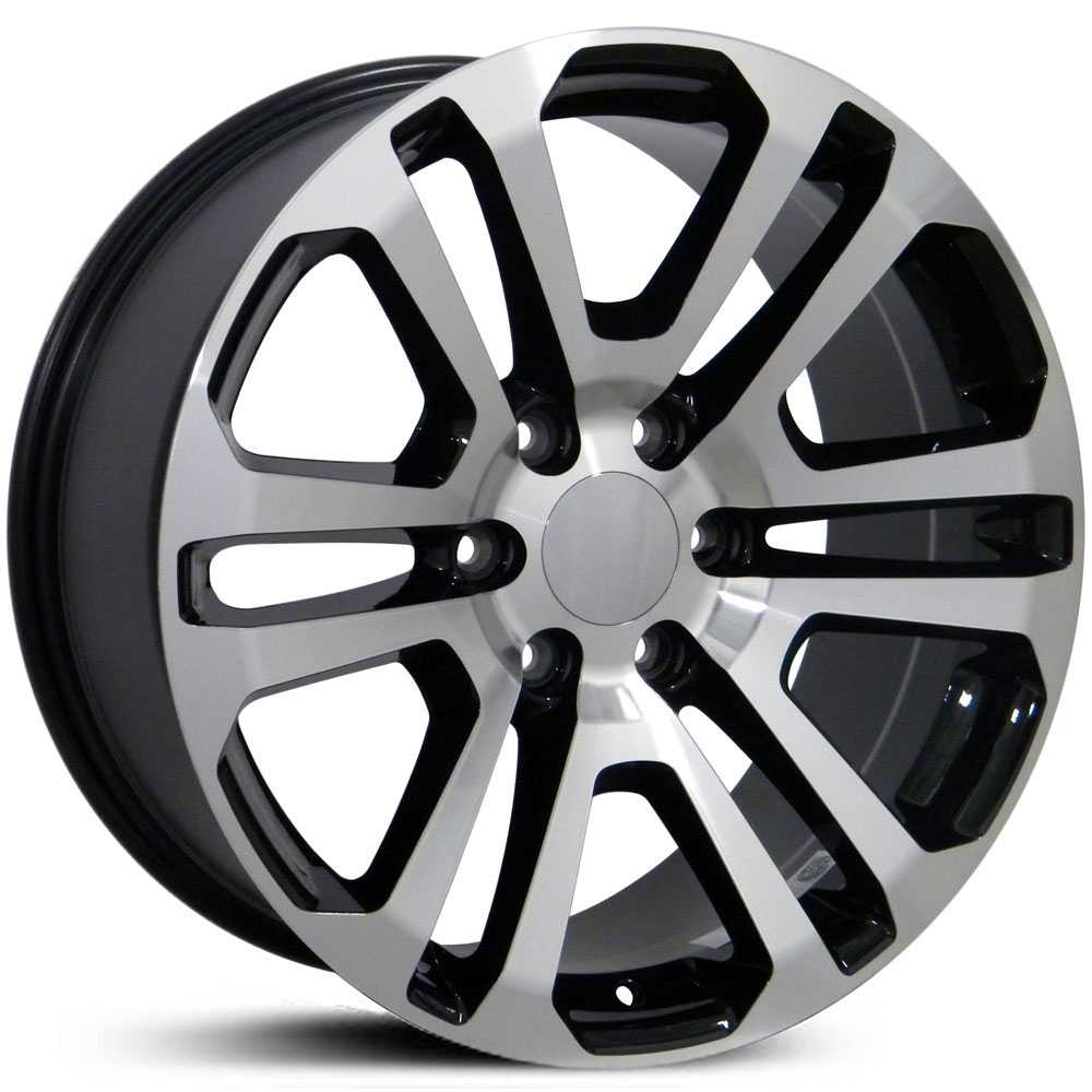 GMC Sierra 1500 Style (CV99)  Wheels Black Machined Face