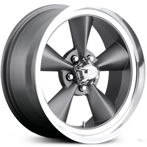 US Mags Standard U102  Wheels Grey w/ Polished Lip