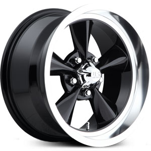 US Mags Standard U107  Wheels Black w/ Polished Lip