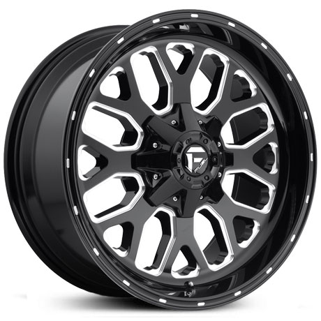 Fuel D588 Titan  Wheels Gloss Black Milled